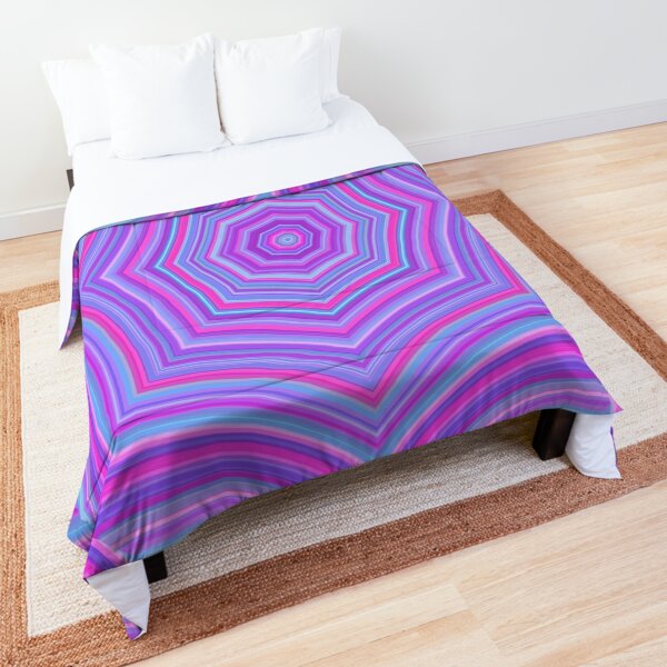 Colorful Web Pink Blue Comforter