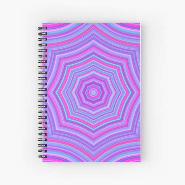 Colorful Web Pink Blue Spiral Notebook