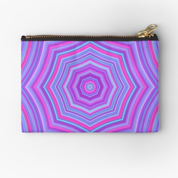 Colorful Web Pink Blue Zipper Pouch