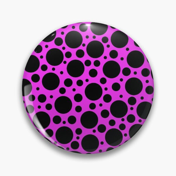 Item preview, Random Polka Dots - Black on Hot Pink designed and sold by Whoopsidoodle.