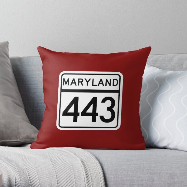 Maryland State Route 443 (Area Code 443) Throw Pillow