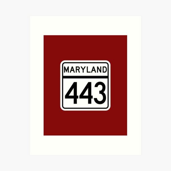 Maryland State Route 443 (Area Code 443) Art Print