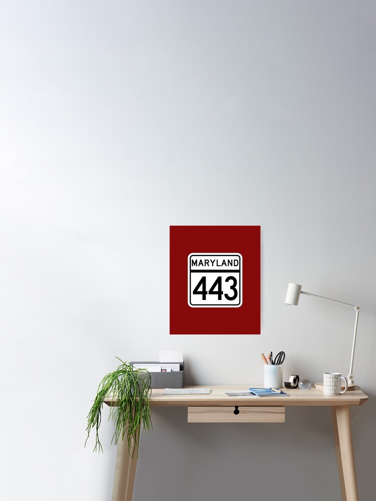 Maryland State Route 443 Area Code 443 Poster By Srnac Redbubble