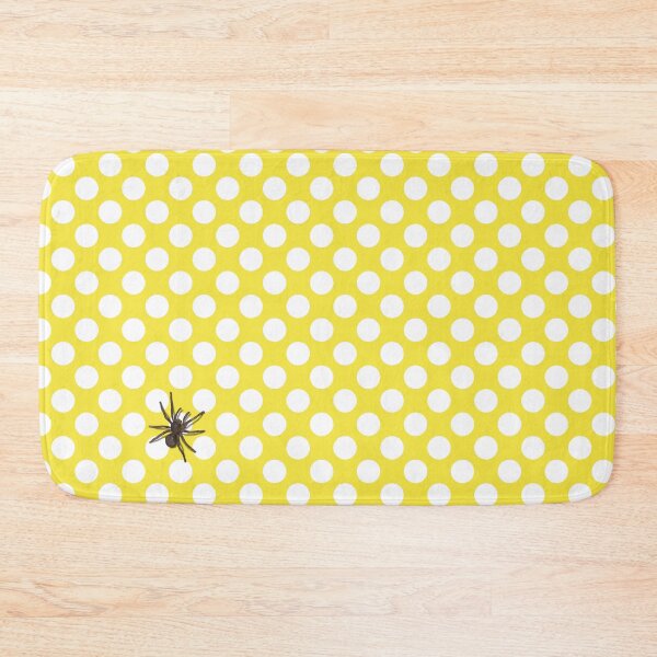 Item preview, spider on yellow with white polka dots design designed and sold by coverinlove.