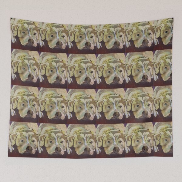 Item preview, Watercolor Amstaff design designed and sold by MatchTheDrapes.