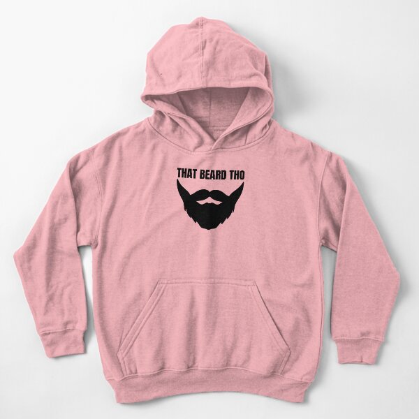 That Beard Tho - Funny Beard Graphic Kids Pullover Hoodie