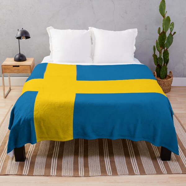 Swedish Flag of Sweden Throw Blanket