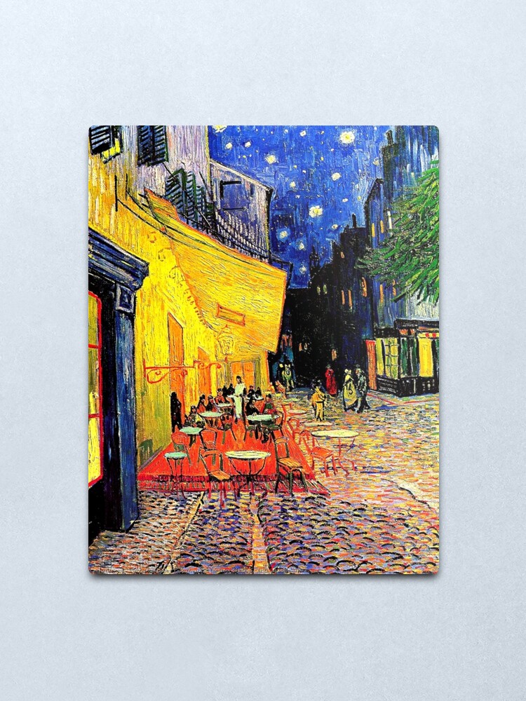 Alternate view of 'The Cafe Terrace on the Place du Forum' by Vincent van Gogh | 'Cafe Terrace at Night' Metal Print