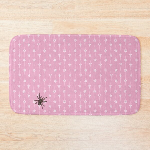 Item preview, Spider on pink climbing flower fabric design designed and sold by coverinlove.