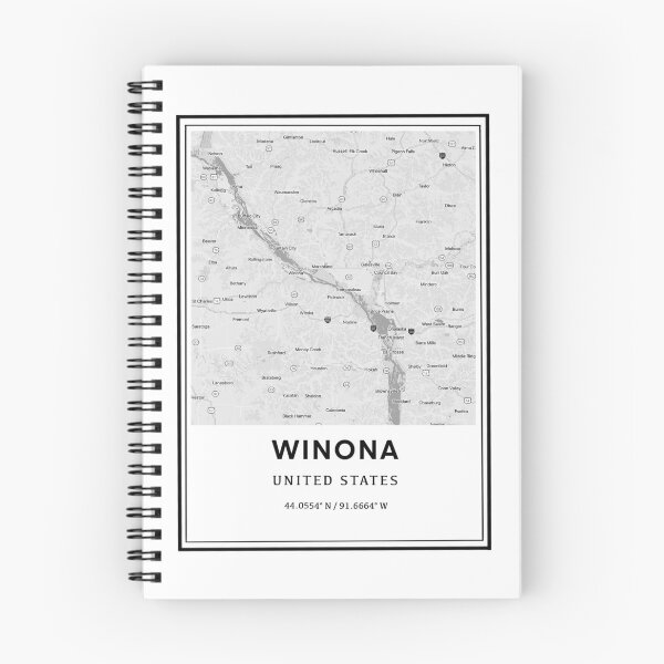 Item preview, Winona Minnesota Map and Coordinates designed and sold by Emily Designs.