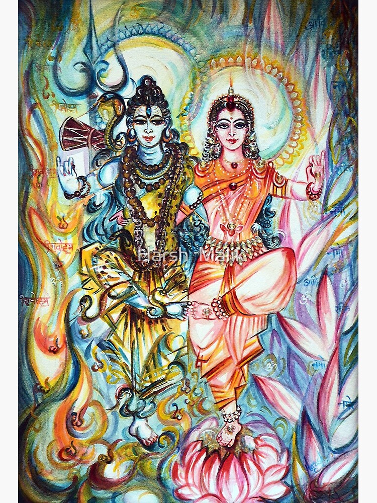 Shiv Parvati Sticker by Anjali Swami - Pixels Merch