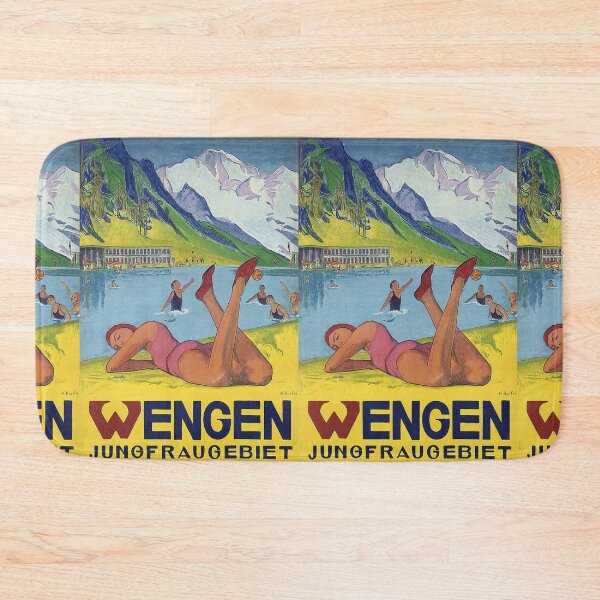 Item preview, Wengen Jungfraugebiet vintage travel poster designed and sold by stickart-marek.