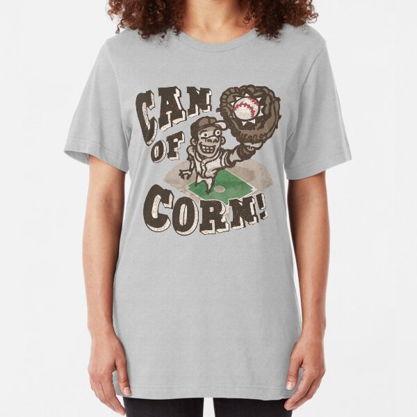 Can of Corn Baseball Player Slim Fit T-Shirt