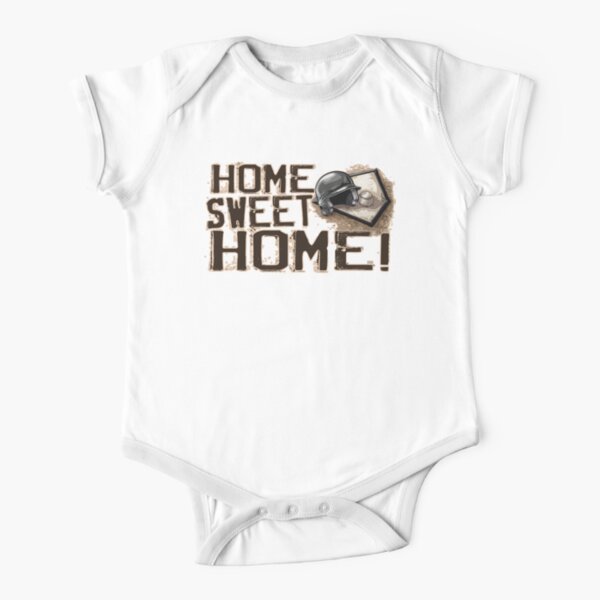 Home Sweet Home Baseball Short Sleeve Baby One-Piece