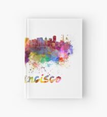 San Francisco skyline in watercolor Hardcover Journal
