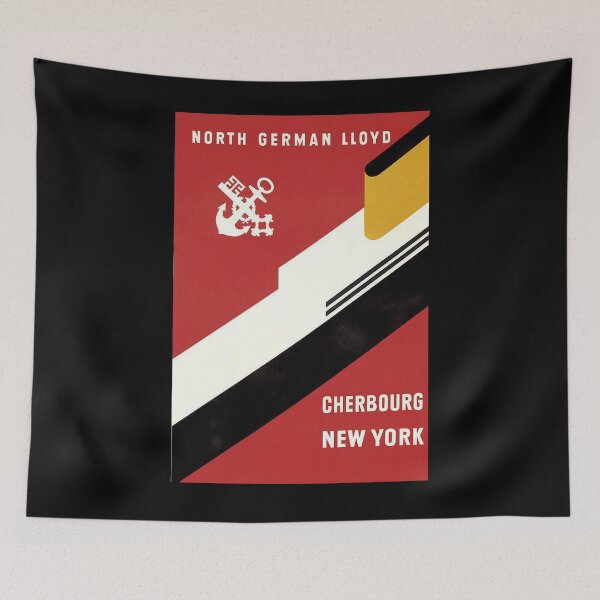 Item preview, Cherbourg New York vintage travel poster designed and sold by stickart-marek.