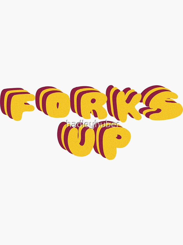 "Forks Up" Sticker by hadleyhuber Redbubble