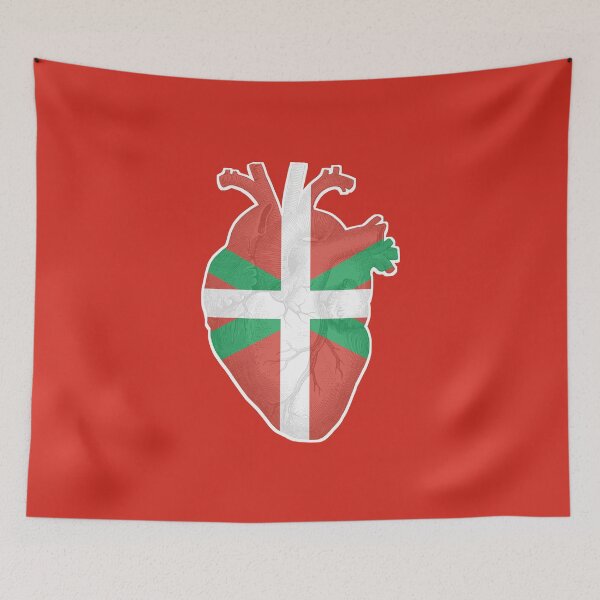 Item preview, Proud to be Basque, Heart beating for Euskadi, Euskal Herria, Basque flag, pride designed and sold by Kinisis.
