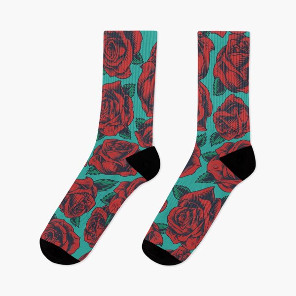 Item preview, Red Floral Force Decorative Patterns Washable Reusable Cute Masks designed and sold by damelinen.