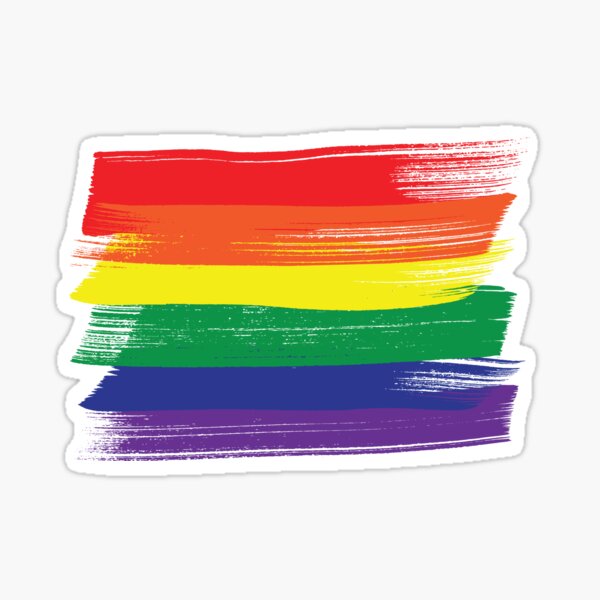 Rainbow War Paint Sticker