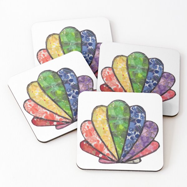 Item preview, Collage Rainbow Seashell designed and sold by bellamells.
