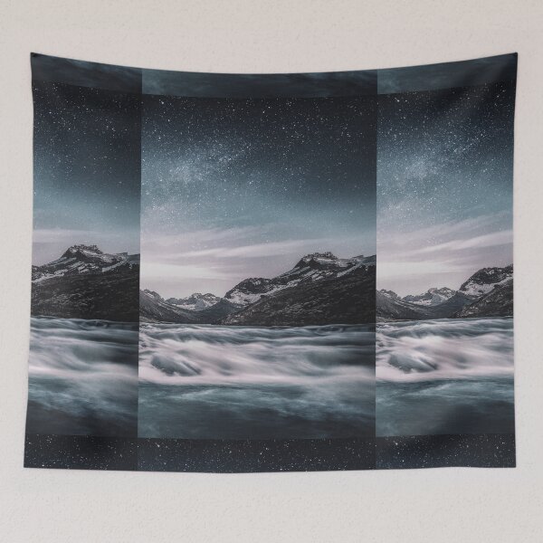 Item preview, Ocean Mountain Waves Under the Stars  designed and sold by PowerfulPrinted.