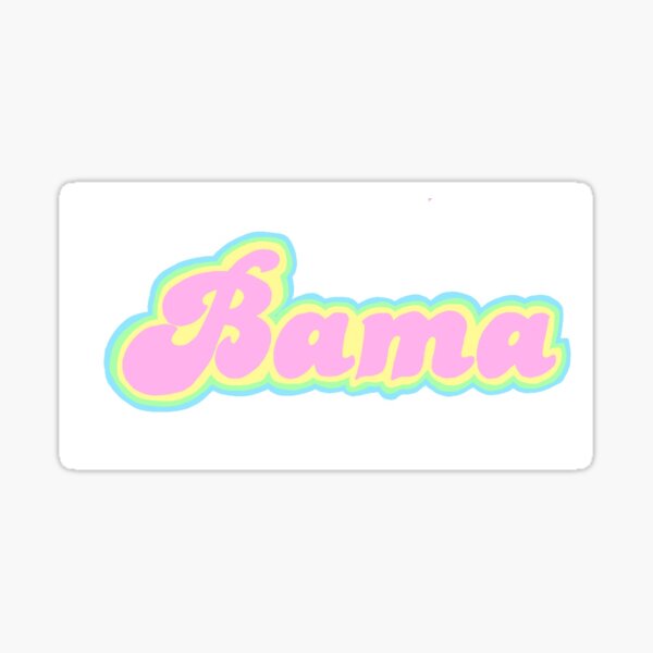 Bama Retro Font Sticker