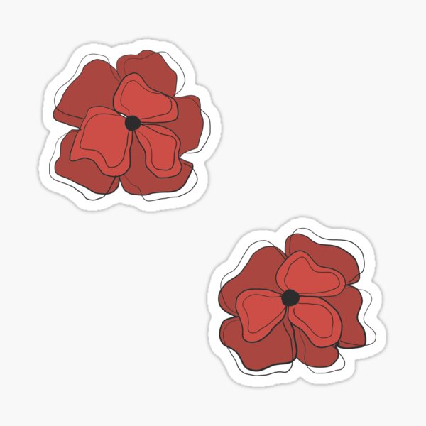 "Red flowers" Sticker for Sale by ashipatel Redbubble