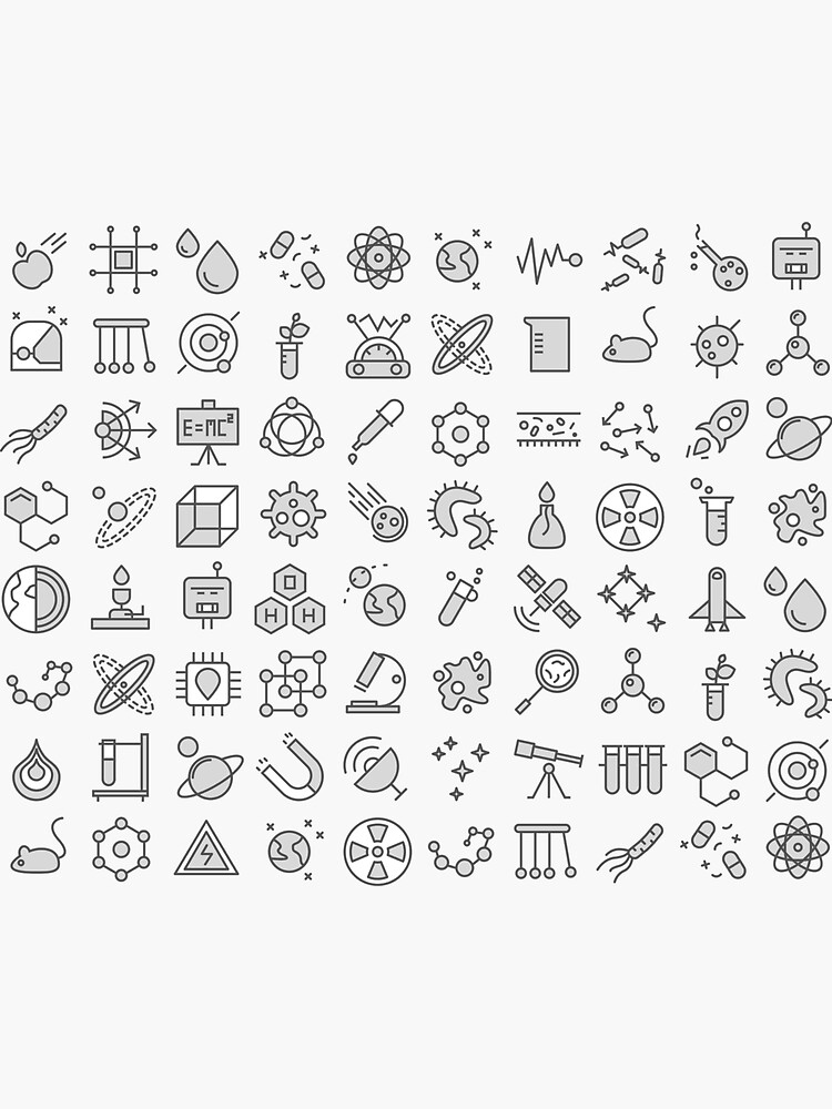 Thumbnail 3 of 3, Sticker, Science Icon Vector designed and sold by DNAtured.