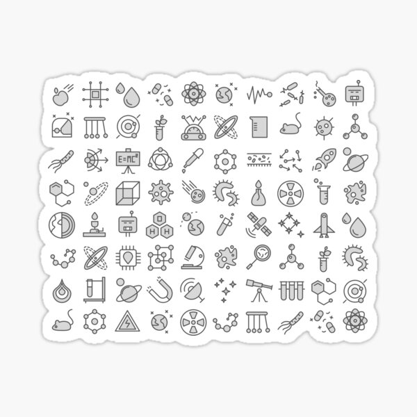 Science Icon Vector Sticker