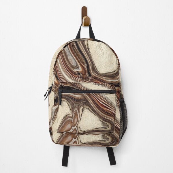 Item preview, abstract brown beige marble swirls mind century modern designed and sold by LEILA ART SPACE.