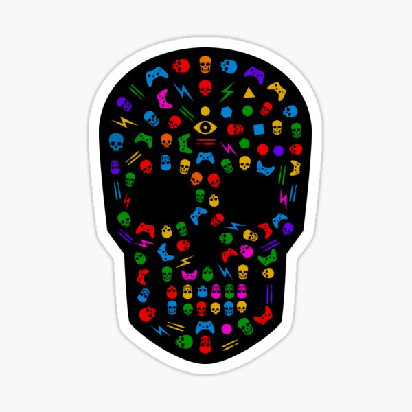 Chromatic Nerd Skull Sticker