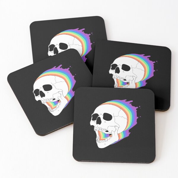 Item preview, Rainbow skull designed and sold by Skullandashes.