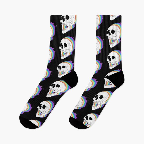 Item preview, Rainbow skull designed and sold by Skullandashes.