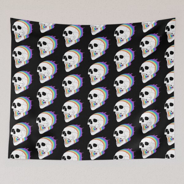 Item preview, Rainbow skull designed and sold by Skullandashes.