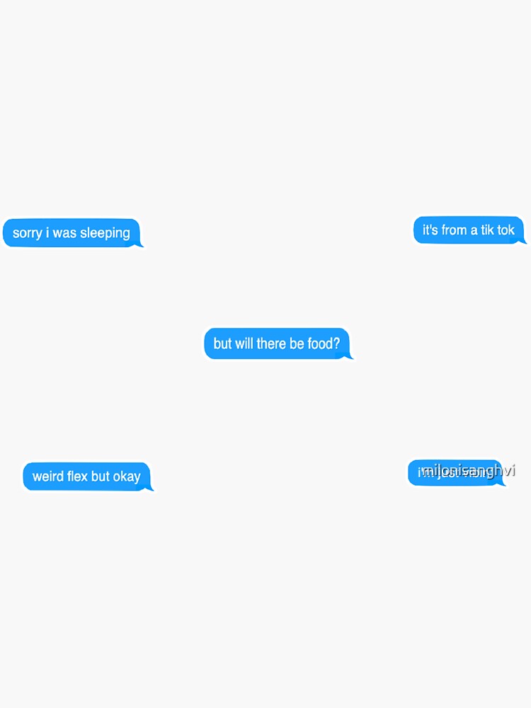 "Text Message Pack" Sticker for Sale by milonisanghvi Redbubble