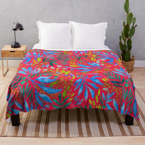 Item preview, Tropical Jungle Leaves - Fire Red designed and sold by Klearwater.