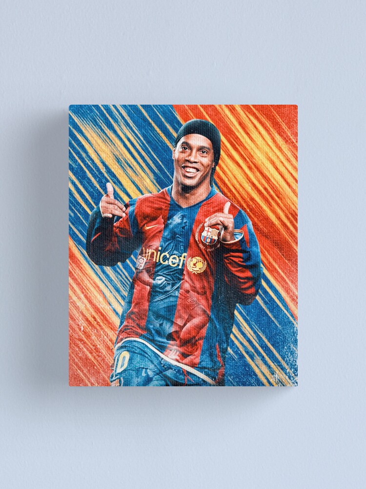 Wallpaper Ronaldinho Art Canvas Print By Erlinzuli Redbubble