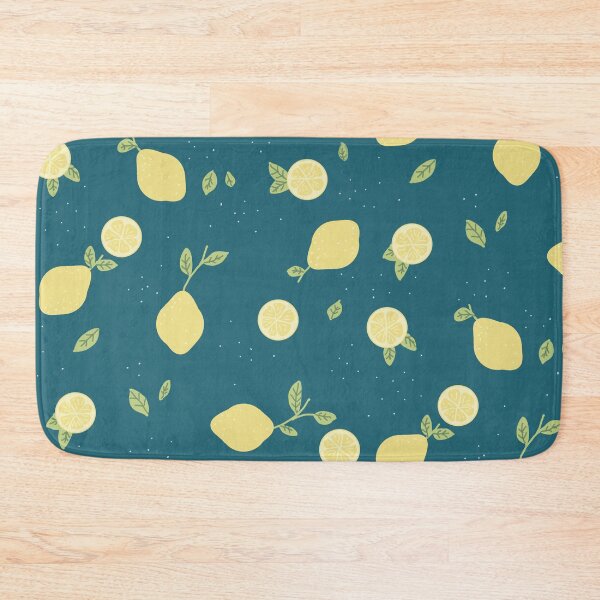 Item preview, Summer Lemons On Navy designed and sold by RoselleArts.