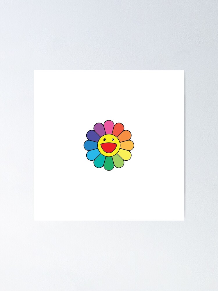 "Rainbow smiling flower" Poster by ivallejo Redbubble