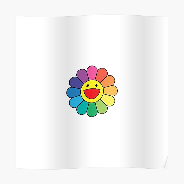 "Rainbow smiling flower" Poster by ivallejo Redbubble