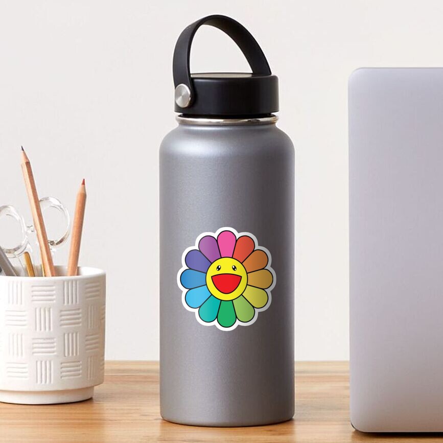 Rainbow smiling flower Sticker