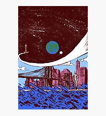 Silver Surfer finds Earth Photographic Print