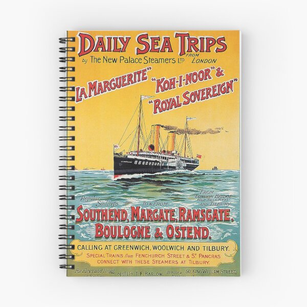 Item preview, Daily Sea Trips vintage travel poster designed and sold by stickart-marek.