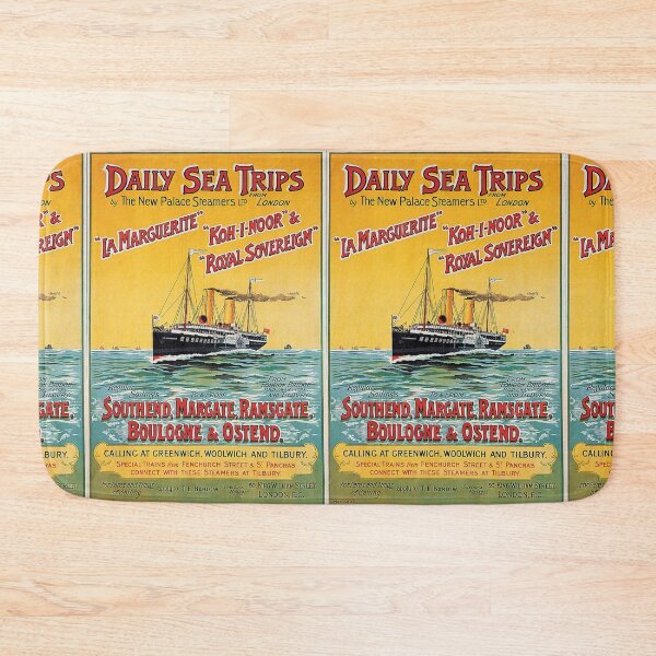Item preview, Daily Sea Trips vintage travel poster designed and sold by stickart-marek.