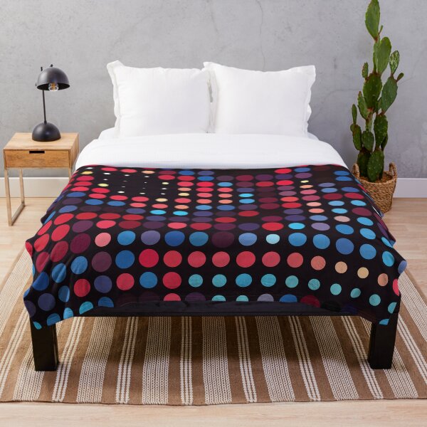 Item preview, Polka dots blue red geometric round circles designed and sold by lordthebeard.