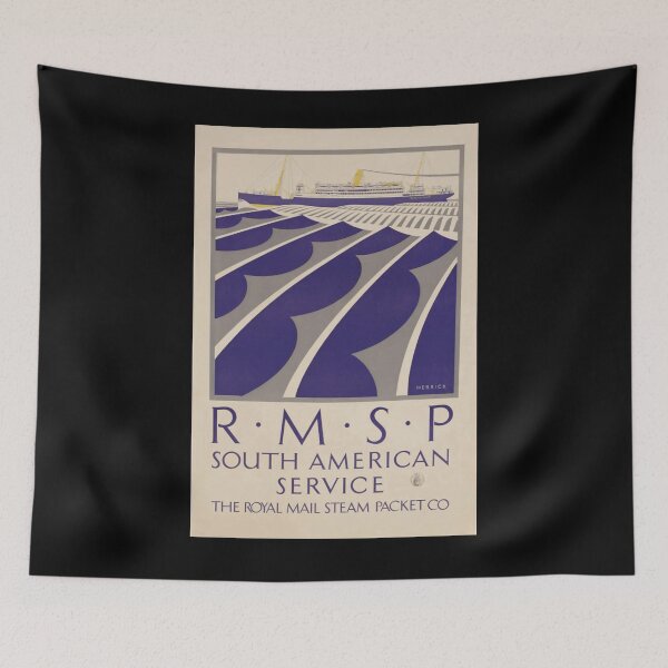 Item preview, RMSP South America vintage travel poster designed and sold by stickart-marek.