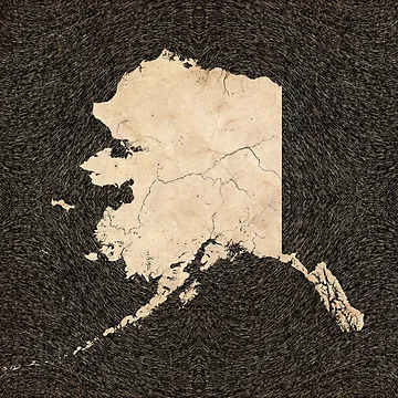 Artwork thumbnail, Alaska map by InkMaps