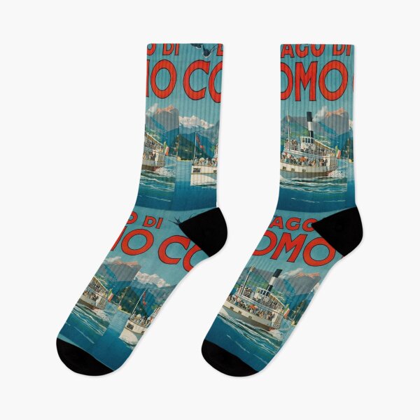 Item preview, Lago di Como vintage travel poster designed and sold by stickart-marek.