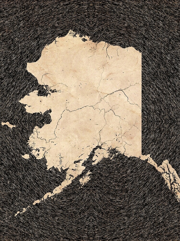 Thumbnail 3 of 3, Scarf, Alaska map designed and sold by InkMaps.